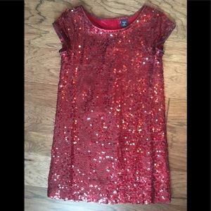 Girls size 8 red sequined dress - NWT